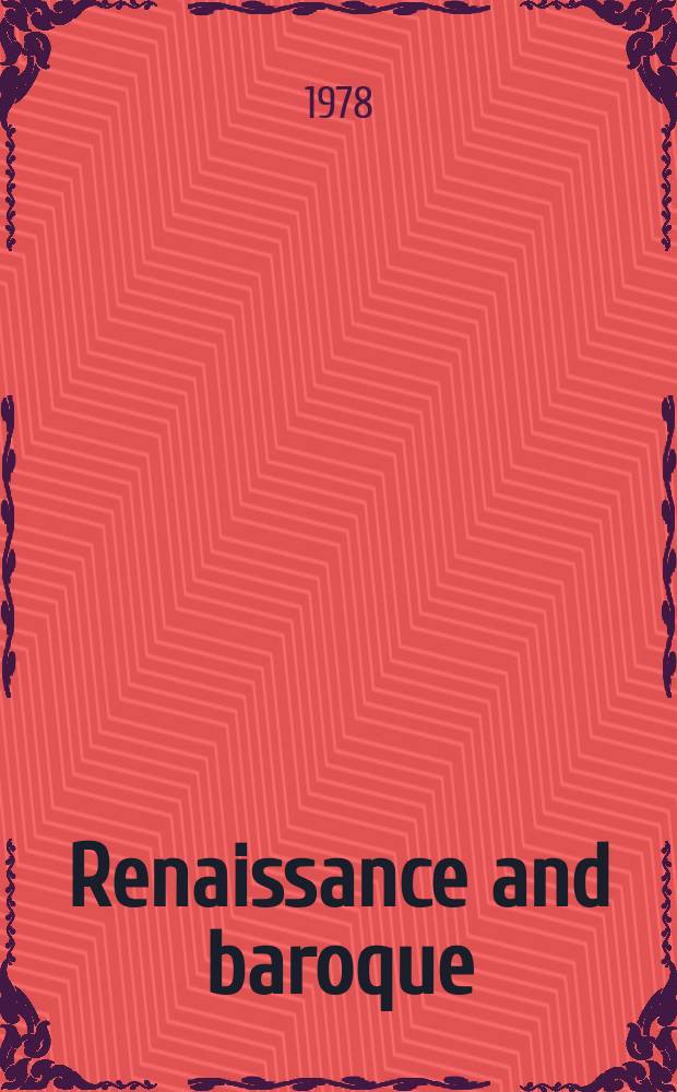 Renaissance and baroque