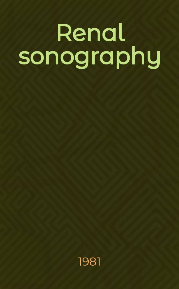 Renal sonography