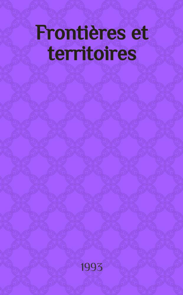 Frontières et territoires