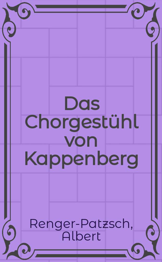 Das Chorgestühl von Kappenberg : 43 Aufnahmen