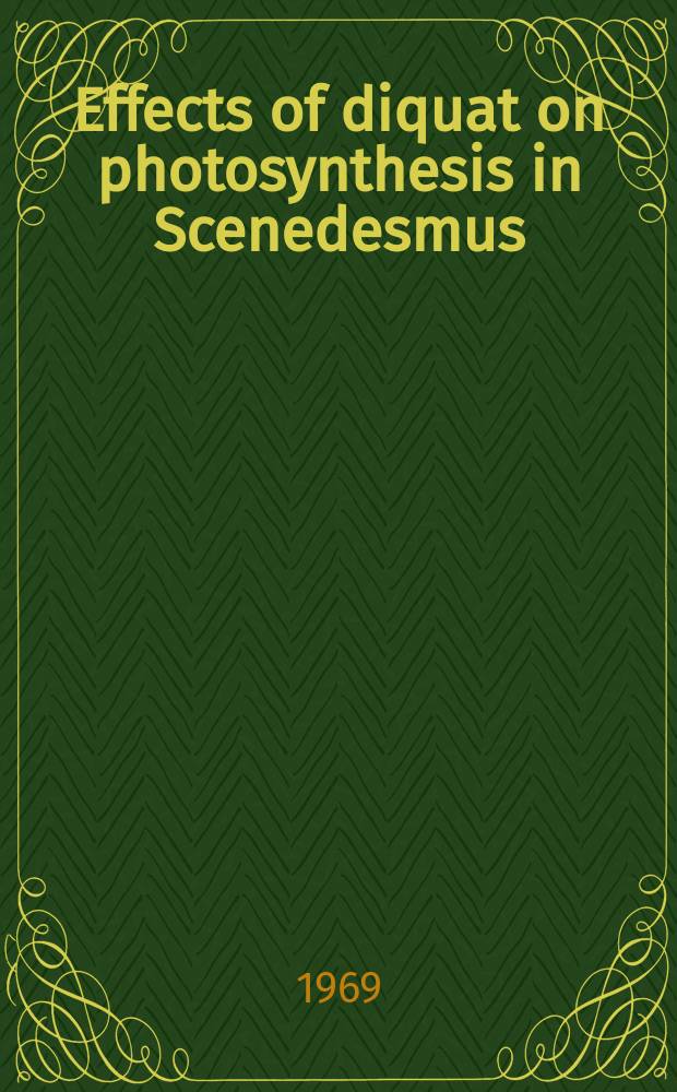 Effects of diquat on photosynthesis in Scenedesmus