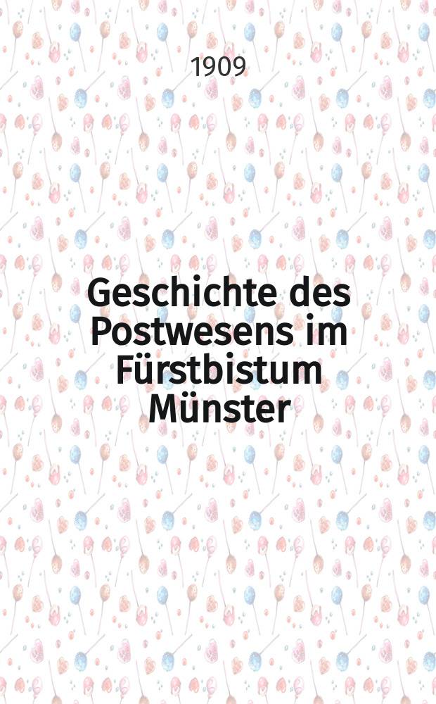 Geschichte des Postwesens im F&uuml;rstbistum M&uuml;nster
