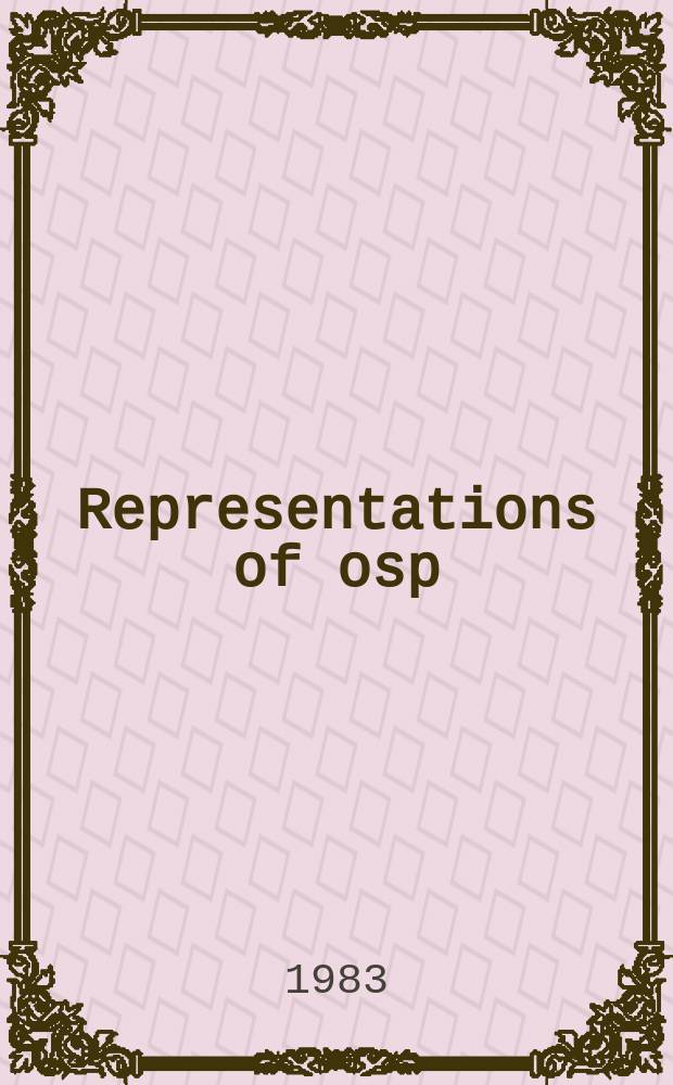 Representations of osp (1,4) in terms of three boson pairs and matrices of arbitrary even order : The basic theorem