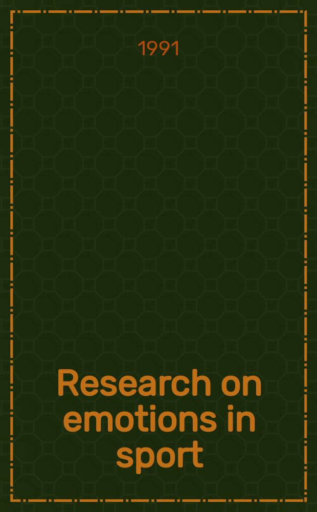 Research on emotions in sport