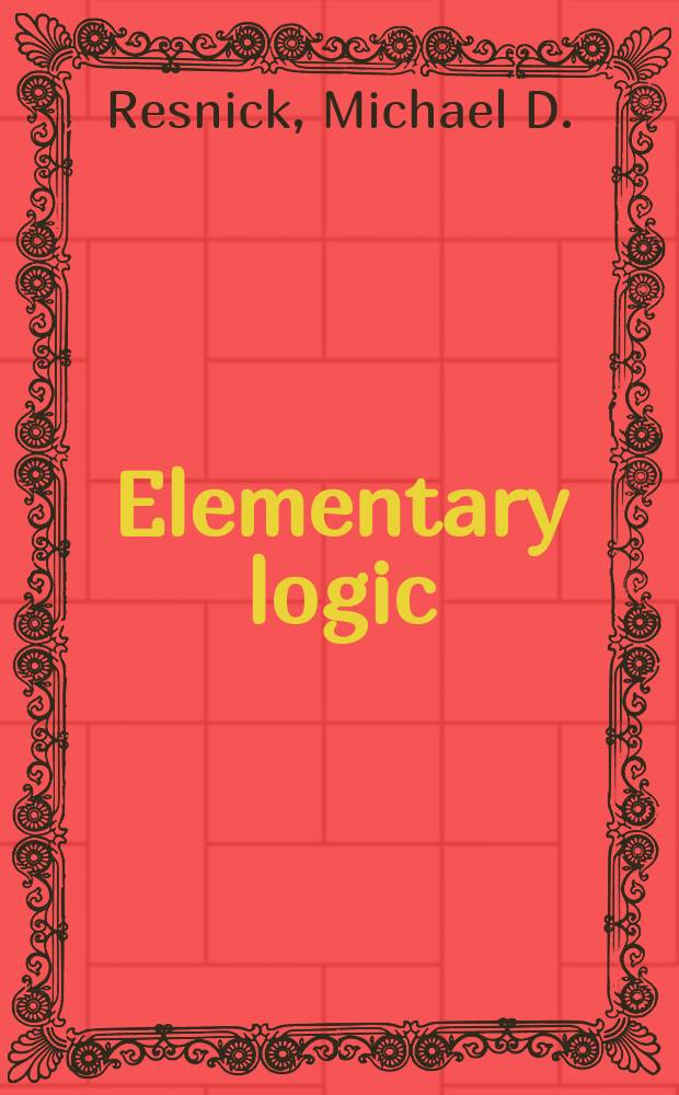 Elementary logic