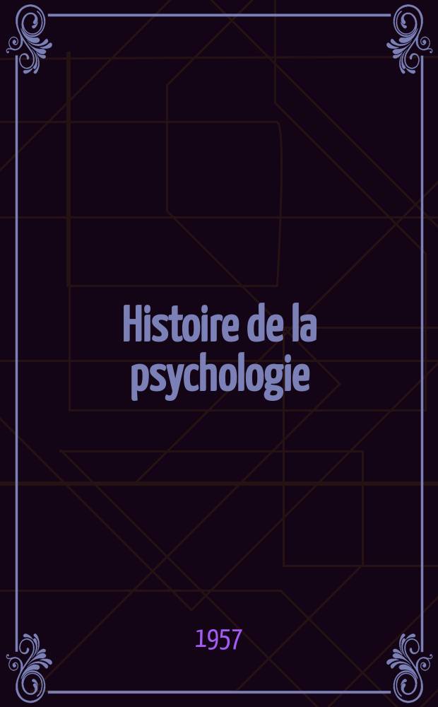 Histoire de la psychologie
