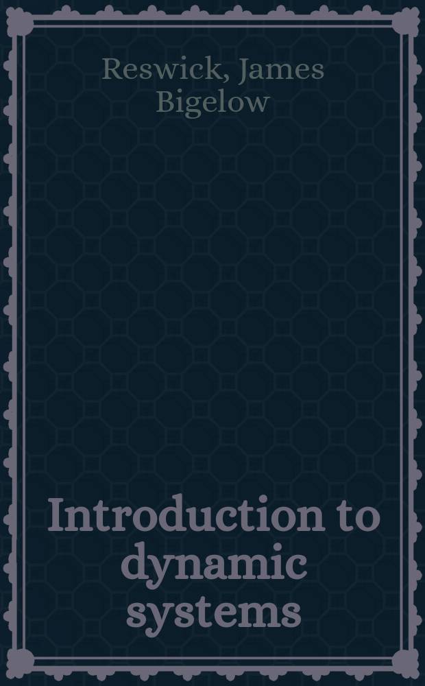 Introduction to dynamic systems