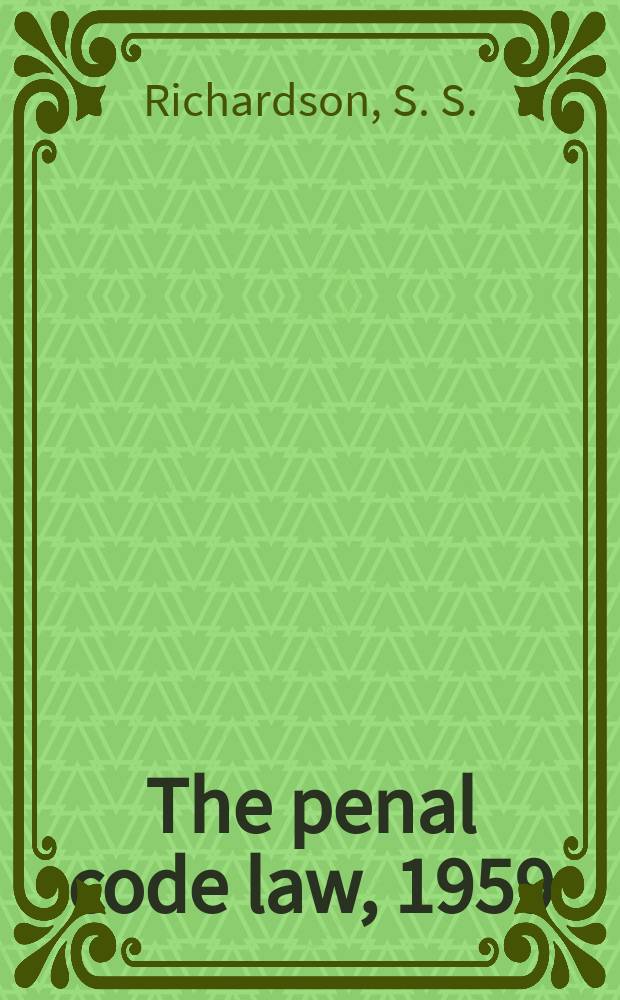 The penal code law, 1959 (Northern region No. 18 of 1959)