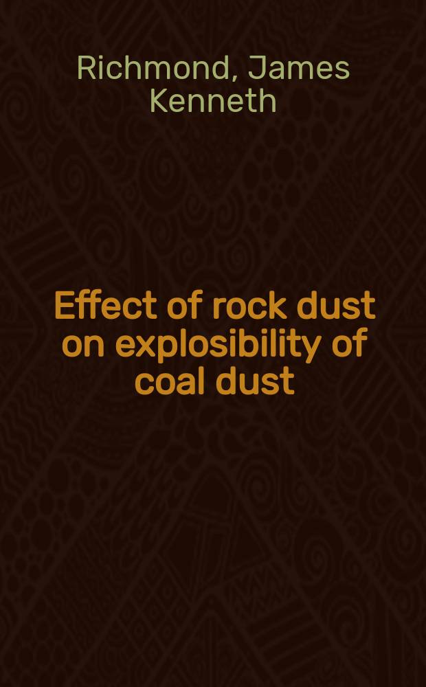 Effect of rock dust on explosibility of coal dust