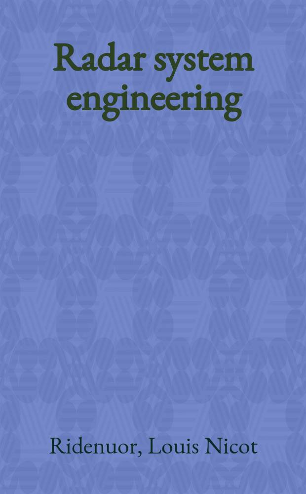 Radar system engineering