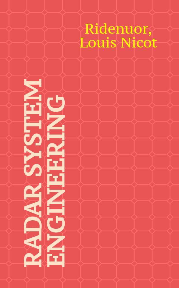 Radar system engineering