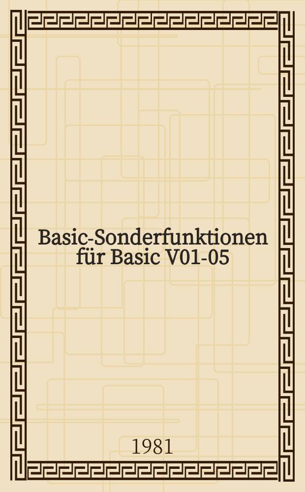 Basic-Sonderfunktionen für Basic V01-05