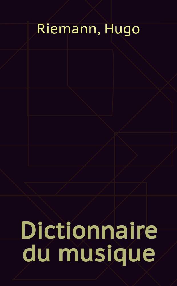 [Dictionnaire du musique