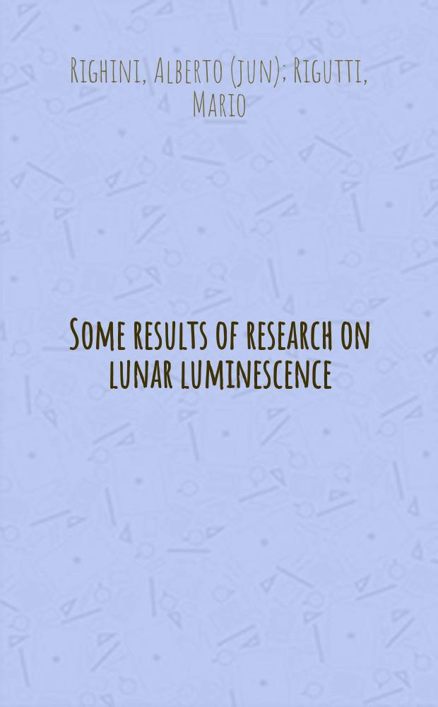 Some results of research on lunar luminescence