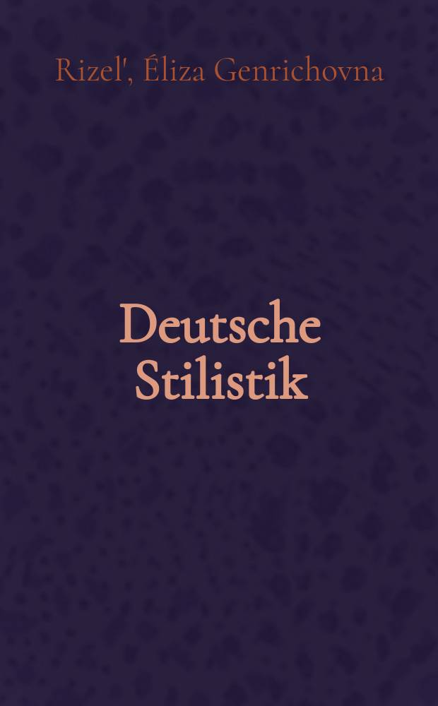 Deutsche Stilistik