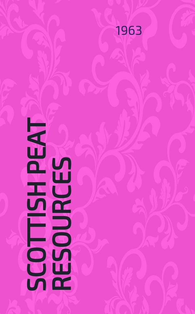 Scottish peat resources