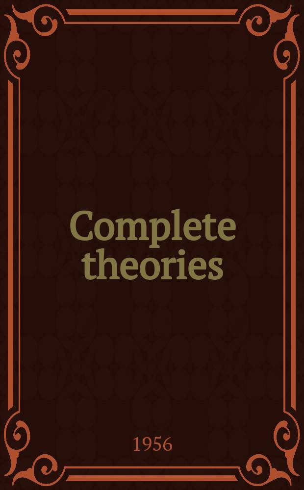 Complete theories