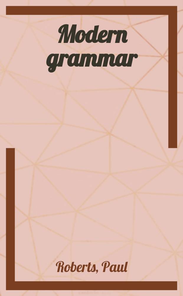 Modern grammar
