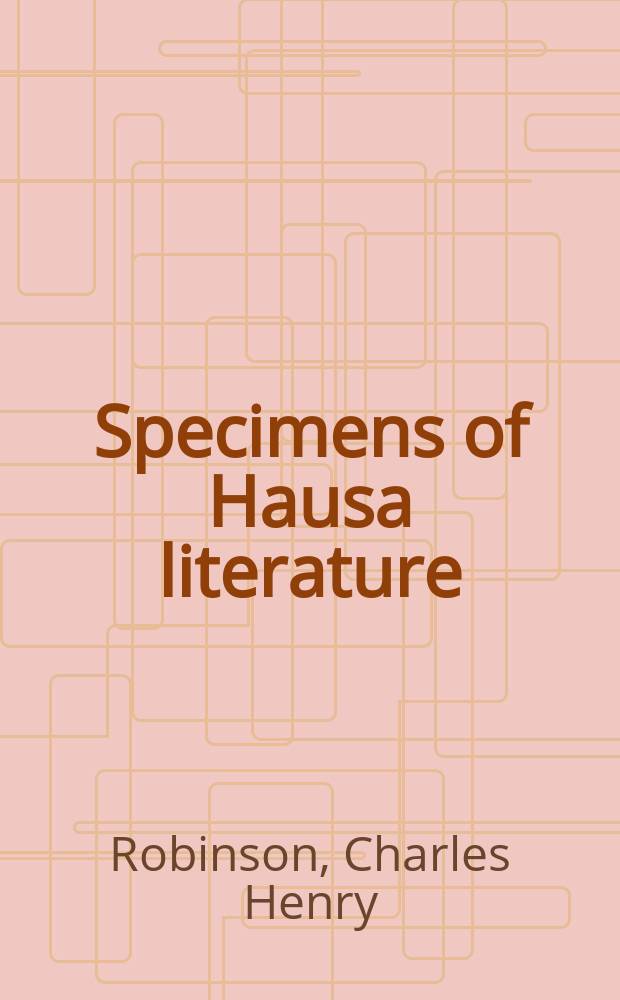 Specimens of Hausa literature