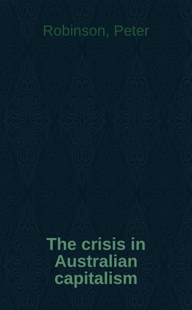 The crisis in Australian capitalism