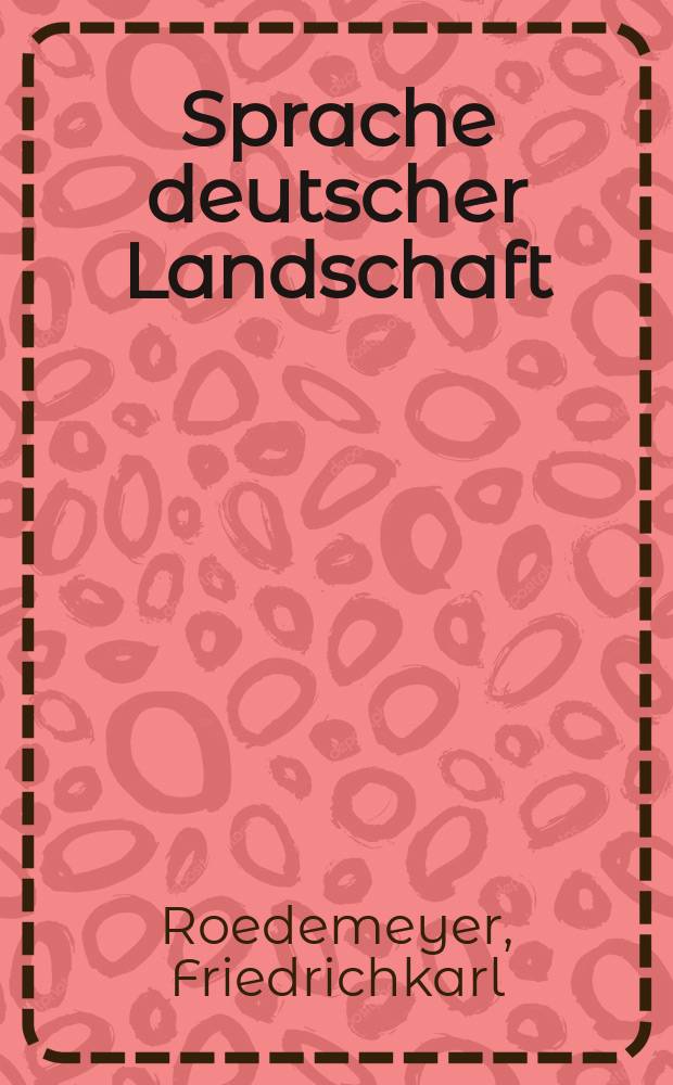 Sprache deutscher Landschaft