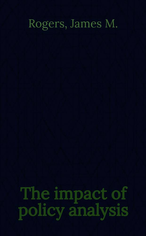 The impact of policy analysis