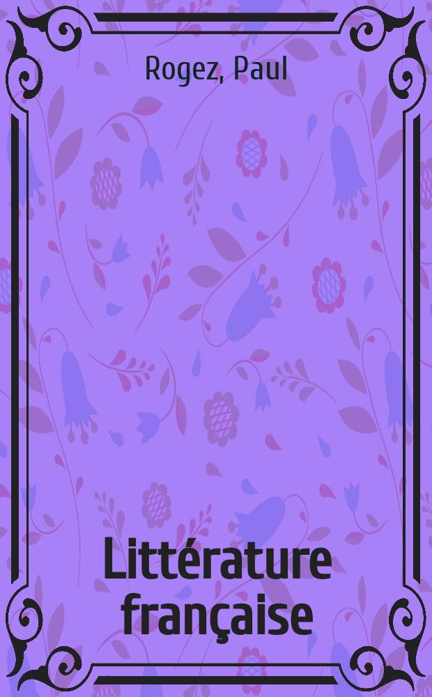 Littérature française