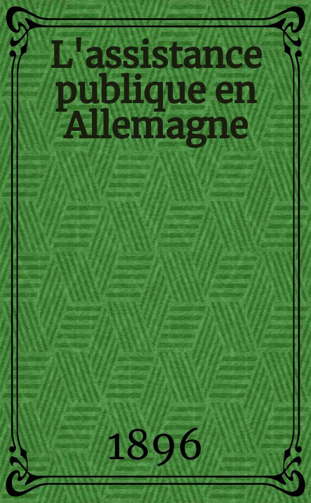 L'assistance publique en Allemagne