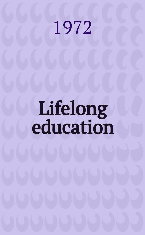 Lifelong education
