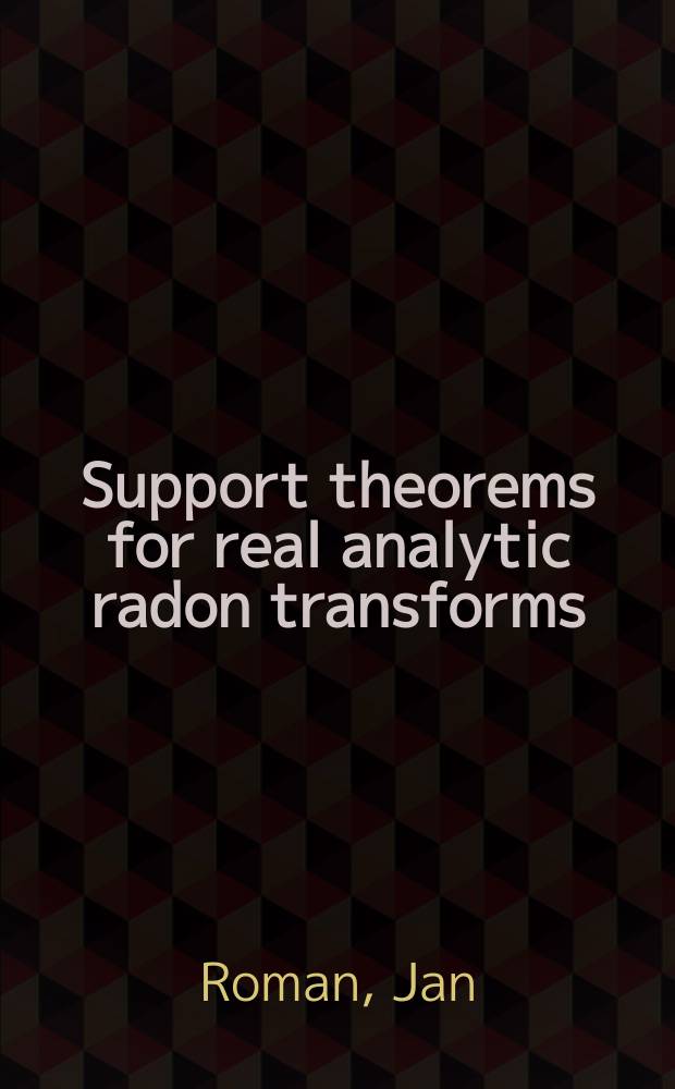 Support theorems for real analytic radon transforms