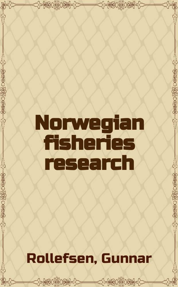 Norwegian fisheries research