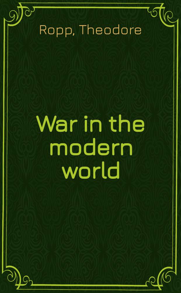 War in the modern world