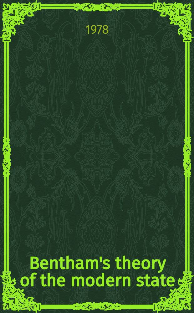 Bentham's theory of the modern state