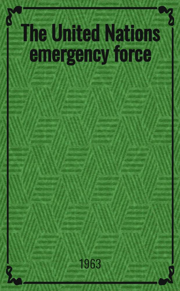 The United Nations emergency force