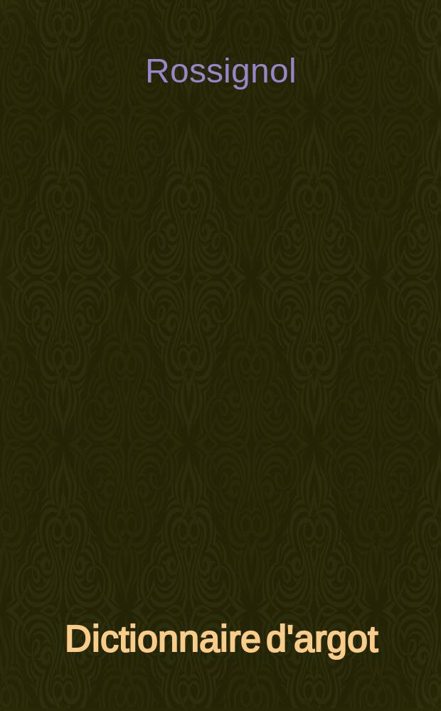 Dictionnaire d'argot