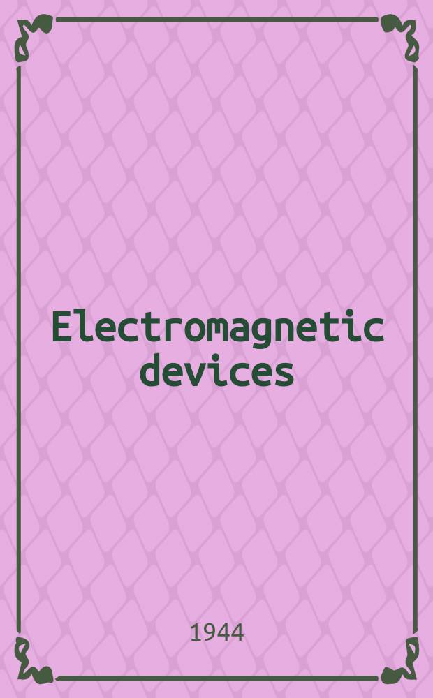 Electromagnetic devices
