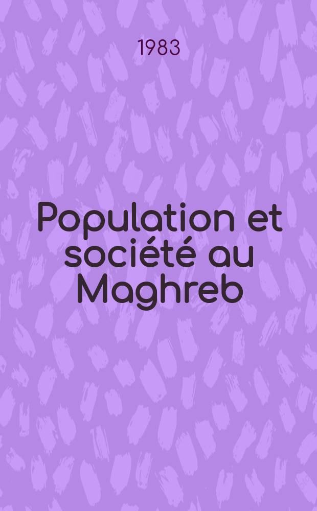 Population et société au Maghreb