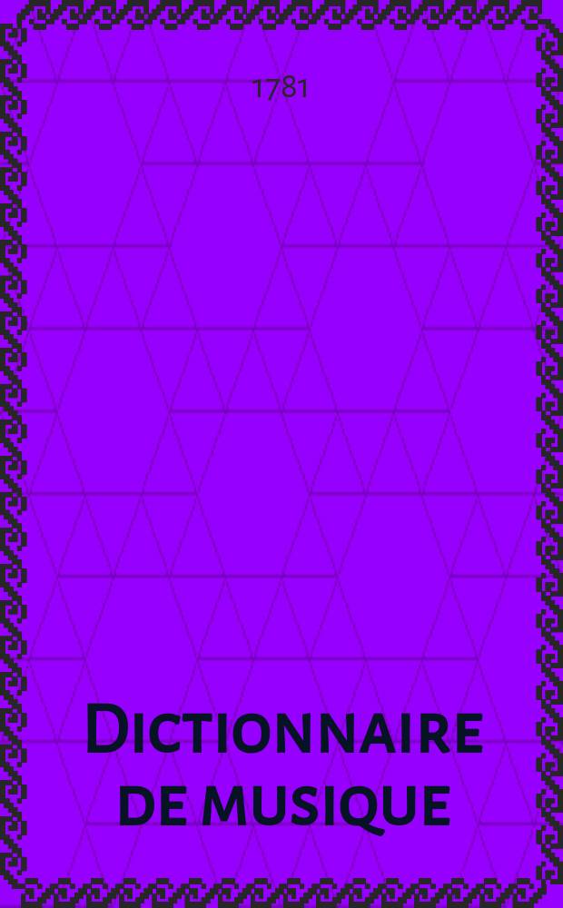 Dictionnaire de musique