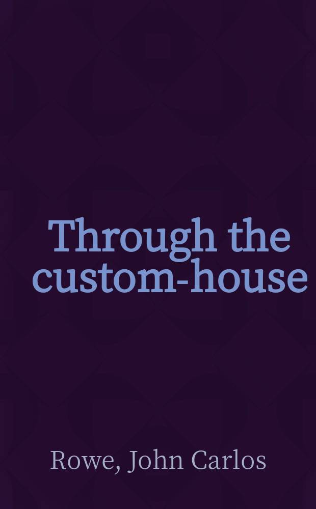 Through the custom-house : Nineteenth-century Amer. fiction a. mod. theory