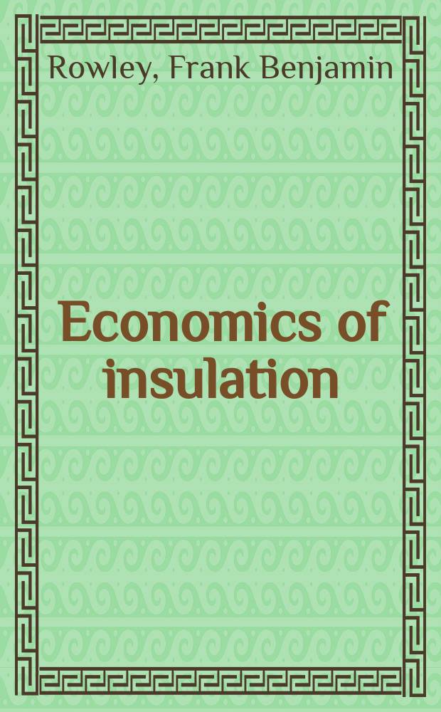 Economics of insulation