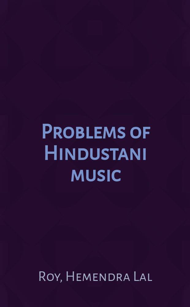 Problems of Hindustani music