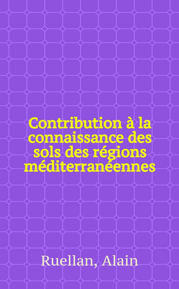 Contribution &agrave; la connaissance des sols des r&eacute;gions m&eacute;diterran&eacute;ennes: les sols &agrave; profil calcaire diff&eacute;renci&eacute; des plaines de la Basse Moulouya (Maroc Oriental) : Th&egrave;se pr&eacute;s. &agrave; la Fac. des sciences de l'Univ. de Strasbourg