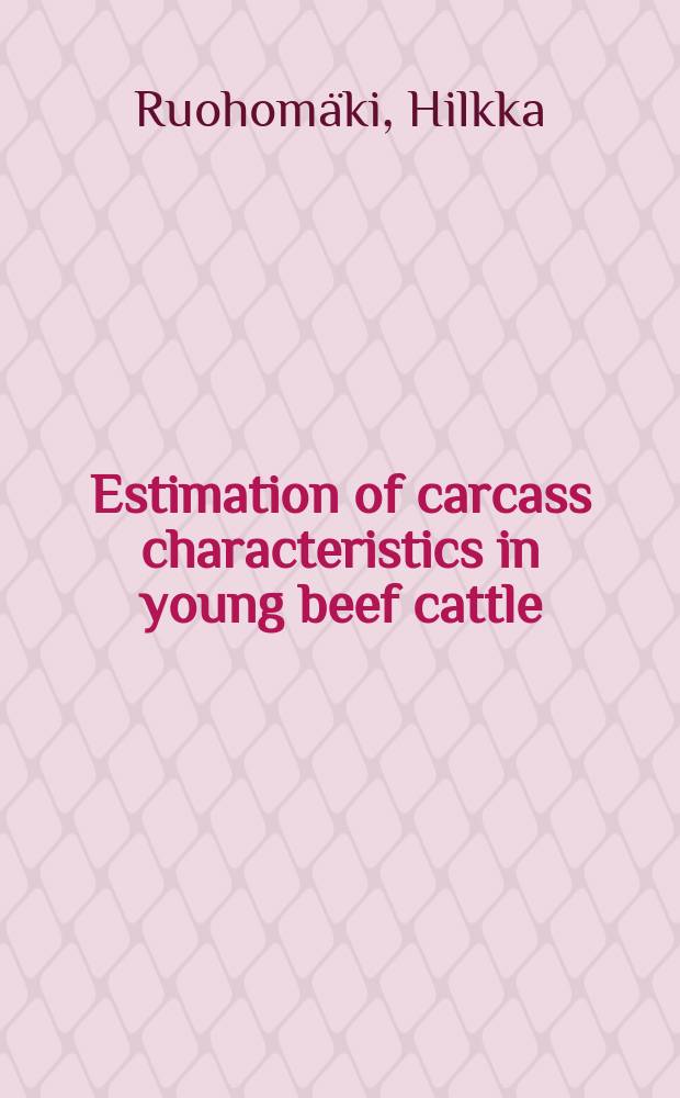 Estimation of carcass characteristics in young beef cattle