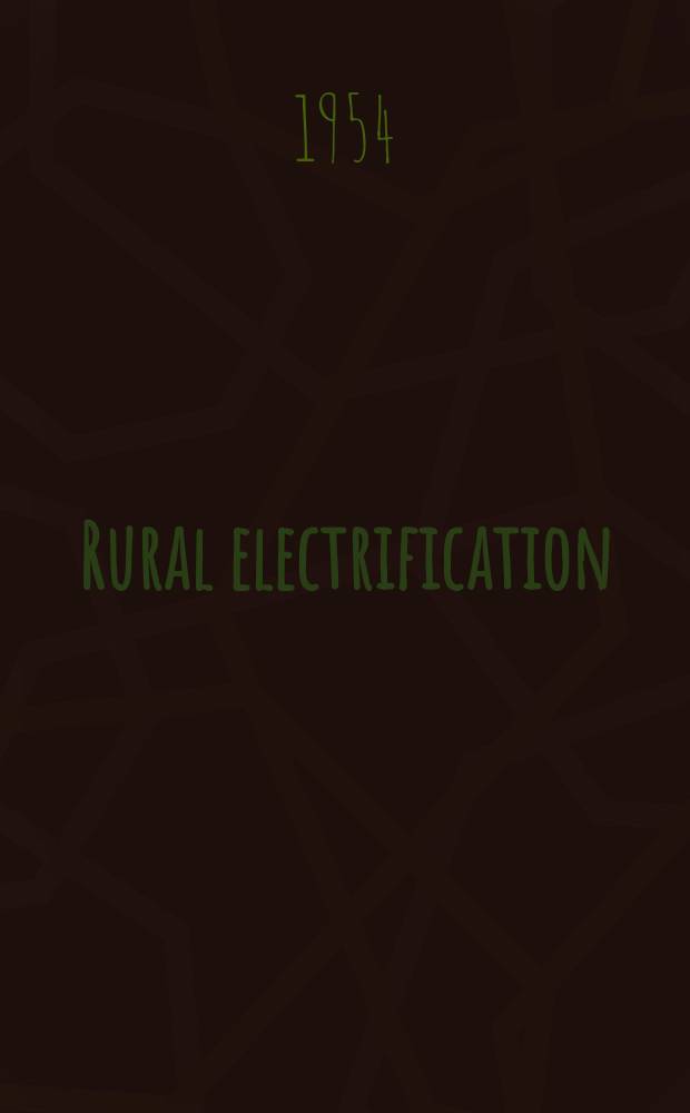 Rural electrification : Reports prepared by the experts : Vol. 1-2