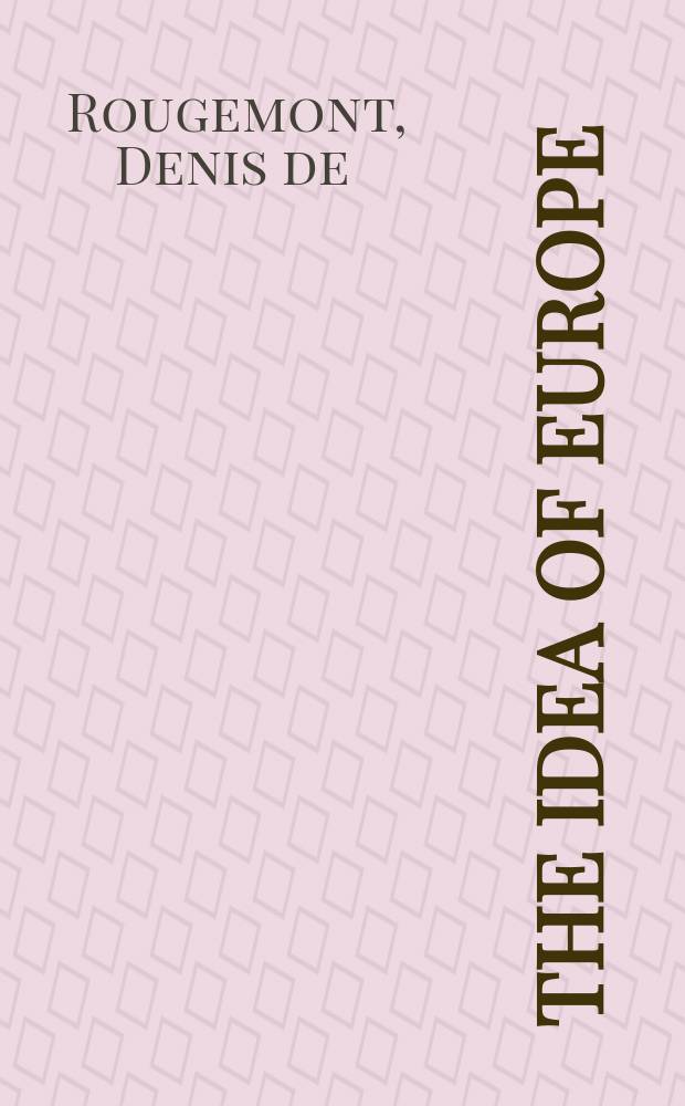 The idea of Europe