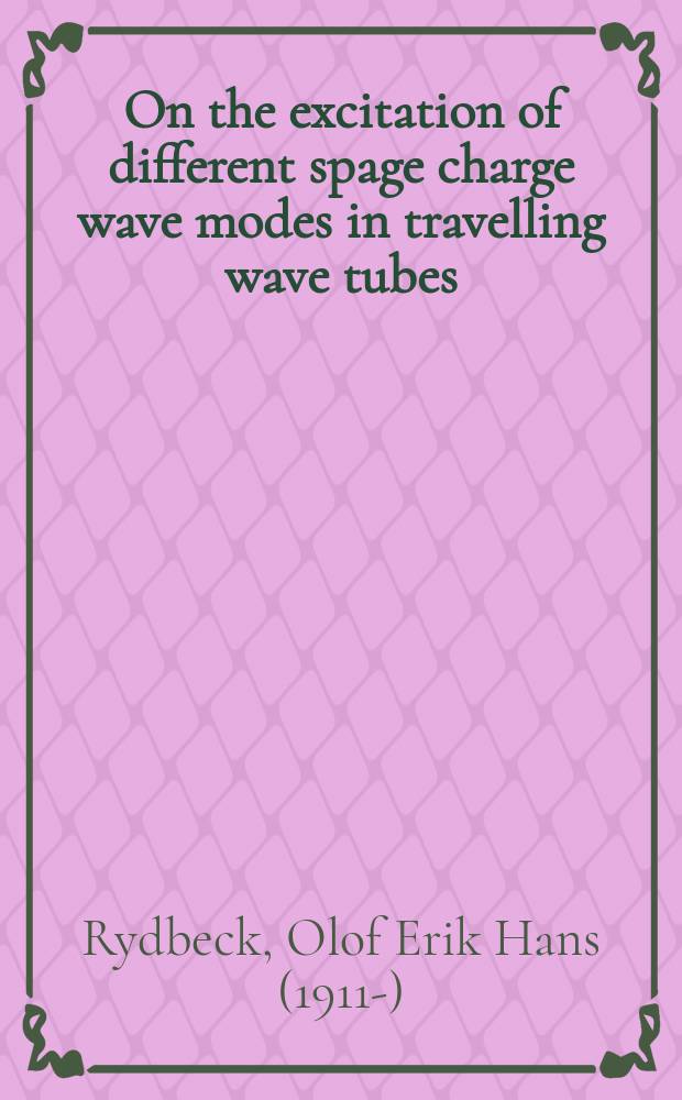 On the excitation of different spage charge wave modes in travelling wave tubes