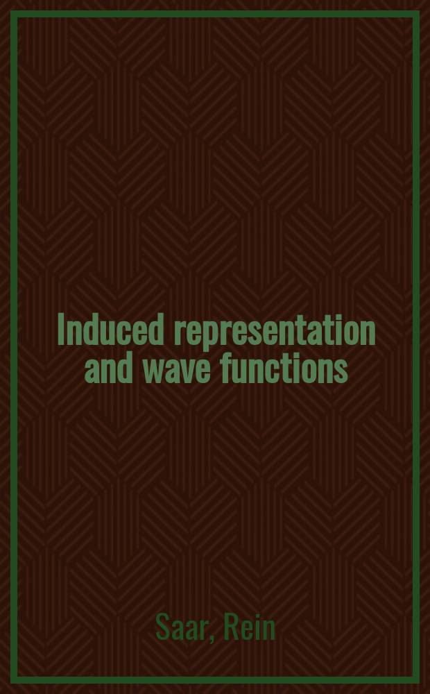 Induced representation and wave functions
