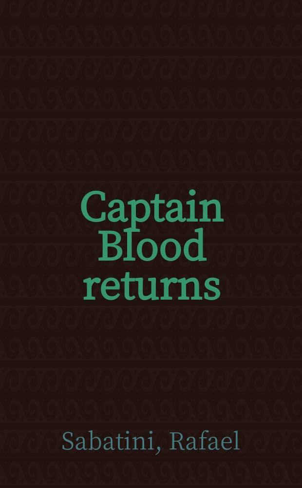 Captain Blood returns