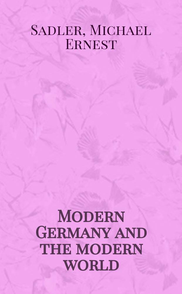 Modern Germany and the modern world
