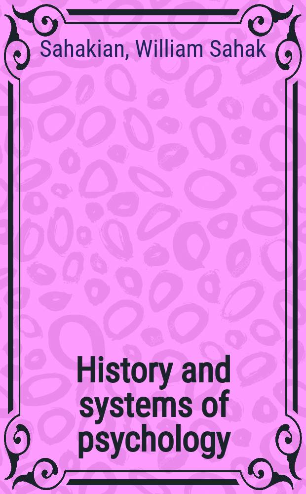 History and systems of psychology